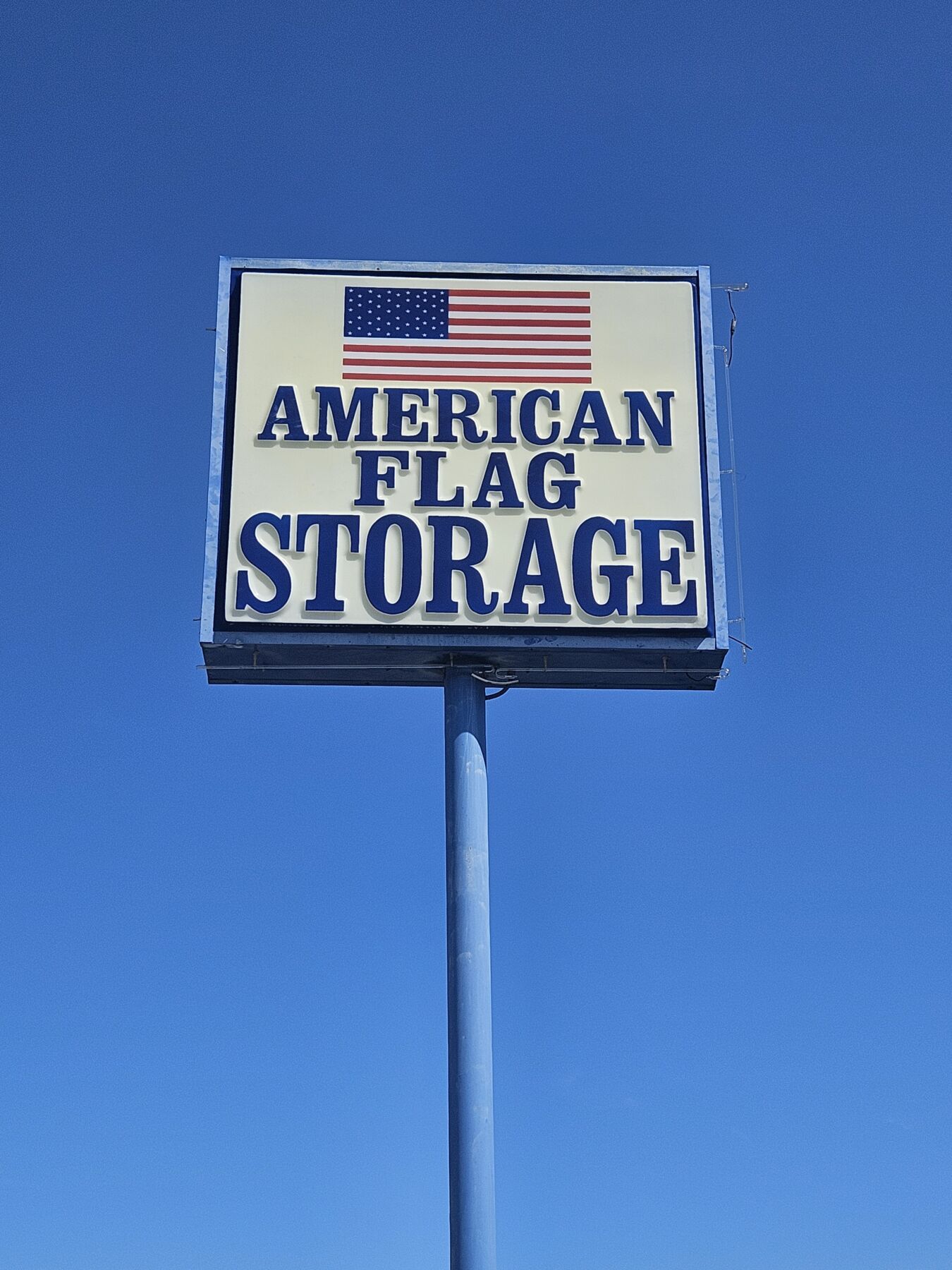 American Flag Storage Sign