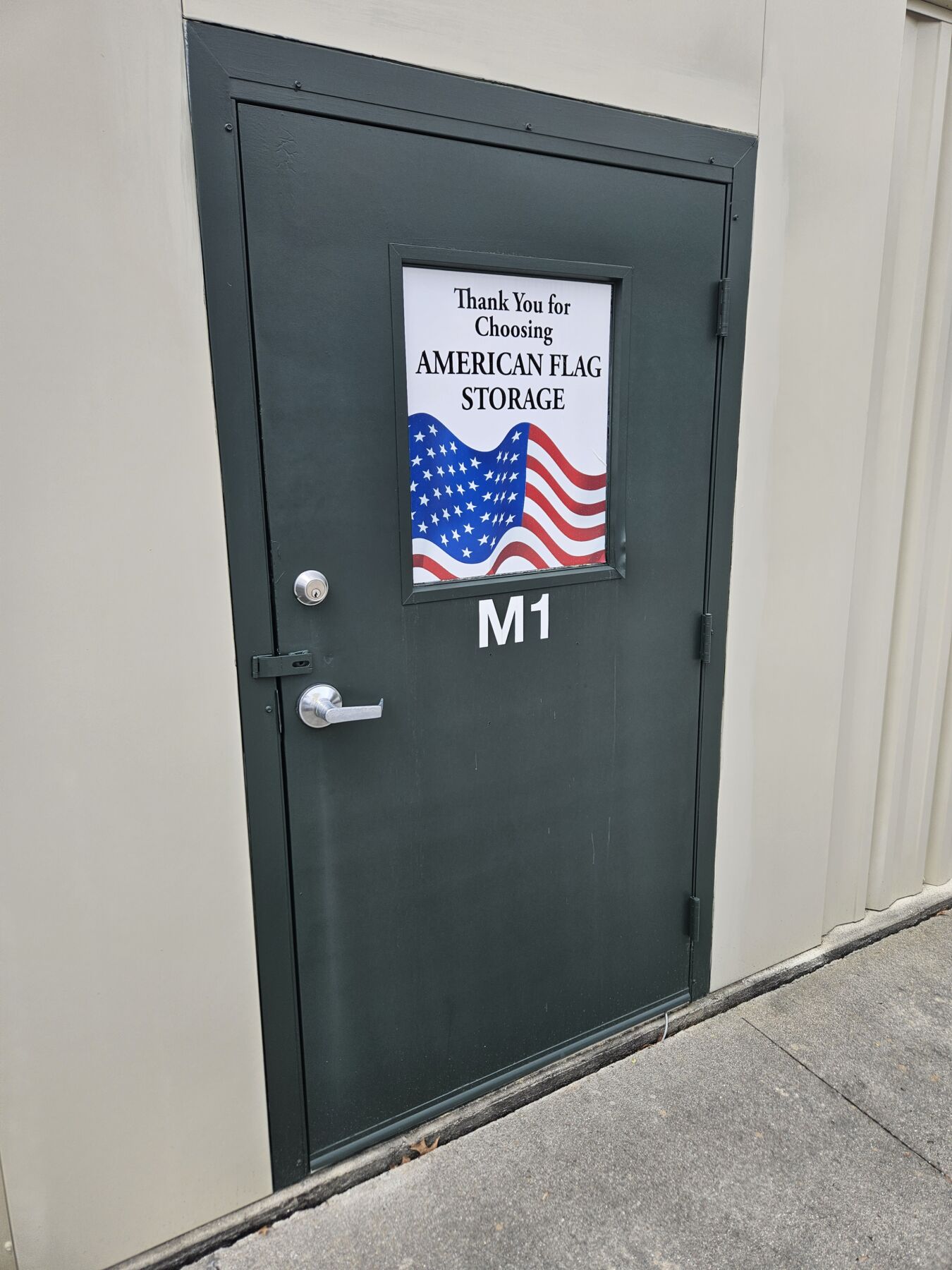 American Flag Storage Climate Control Door